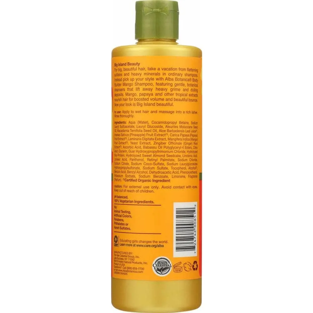 Alba Botanica Hawaiian Shampoo Body Builder Mango, 12 Oz (Case of 2)