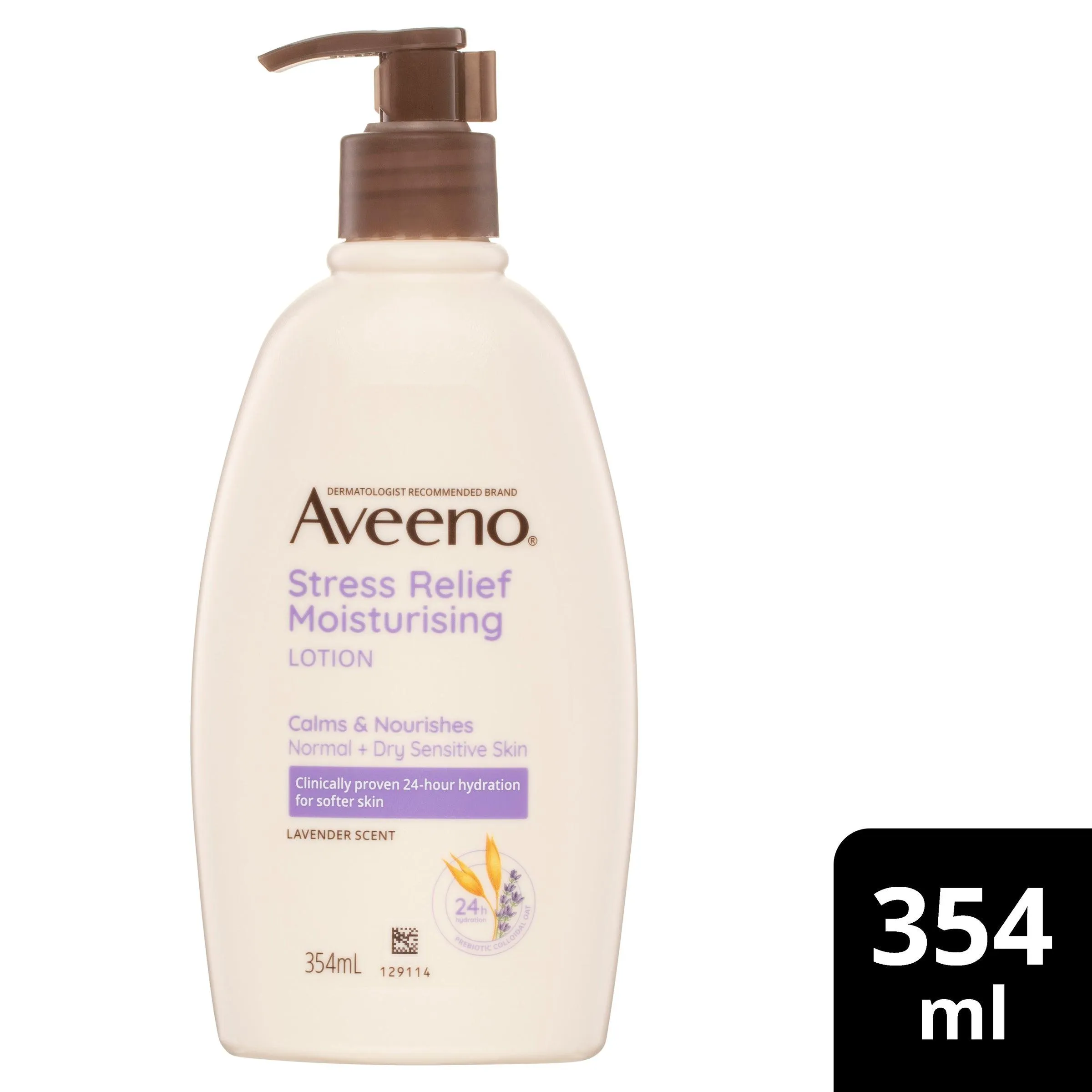 Aveeno Stress Relief Moisturising Lavender Scent Body Lotion 354ml