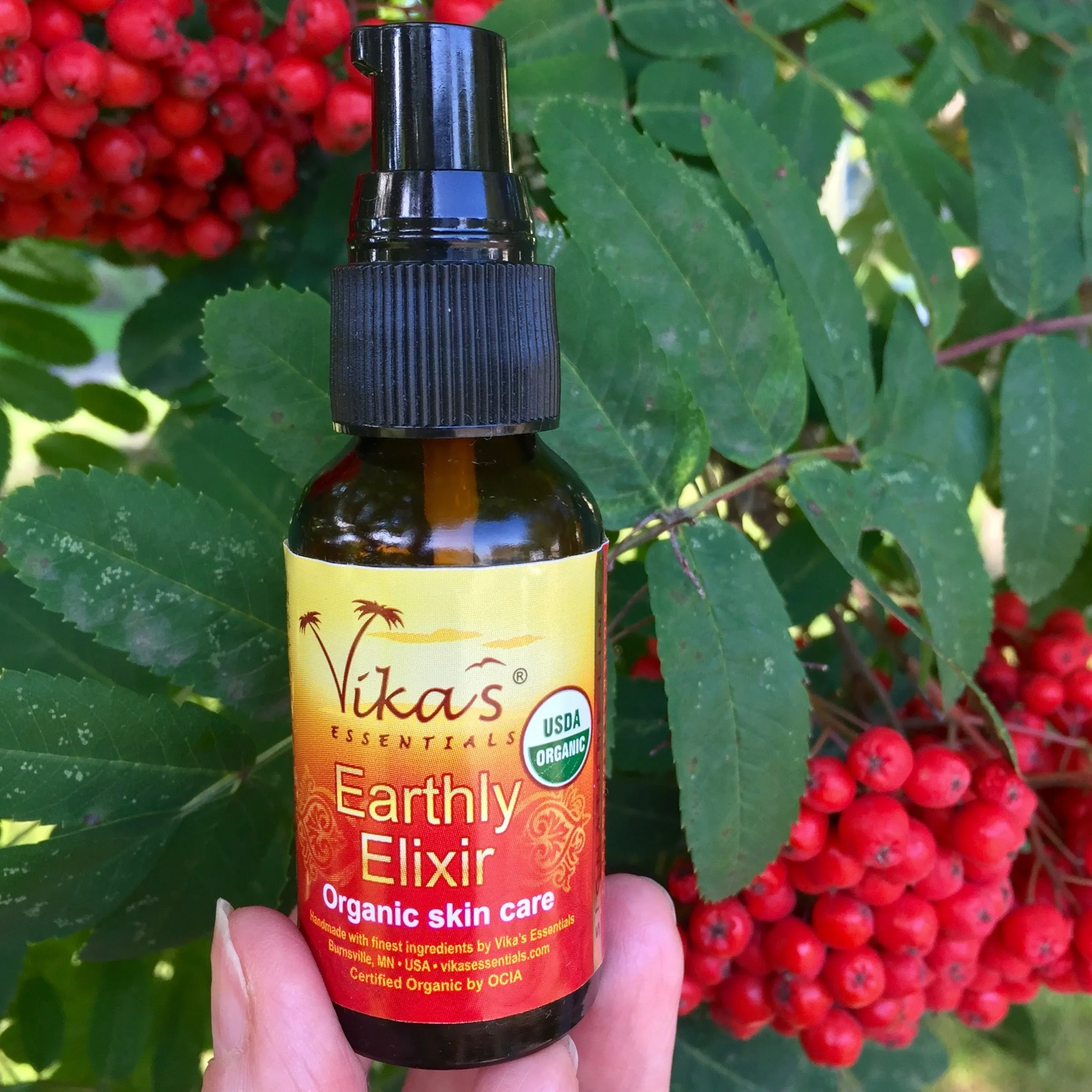 Earthly Elixir. Facial Serum - USDA Certified Organic