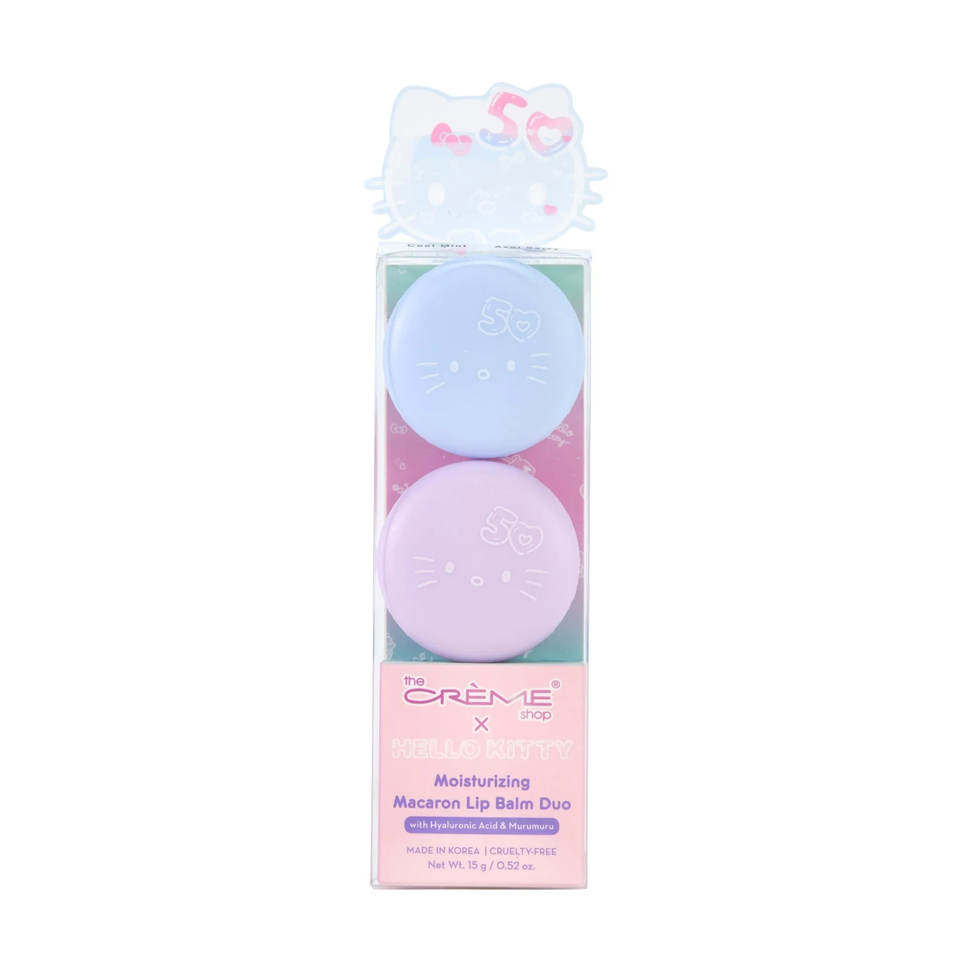 Hello Kitty 50 Macaron Lip Balm Duo - Cool Mint & Acai Berry