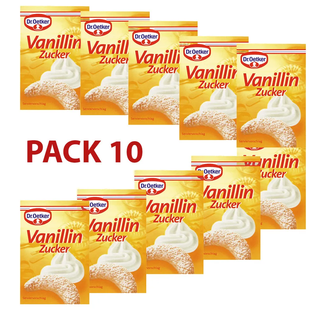 Pack 10 Vanilla Sugar Dr.Oetker 0.28 oz x 10 pcs