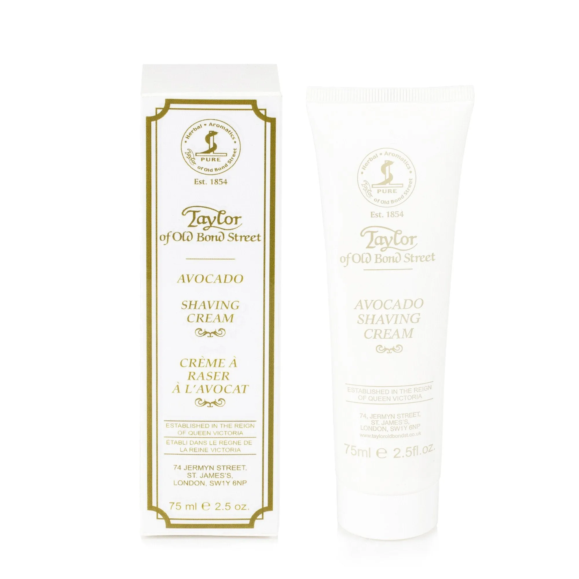 Taylor of Old Bond Street Classic Shaving Cream Travel Tube, Avocado